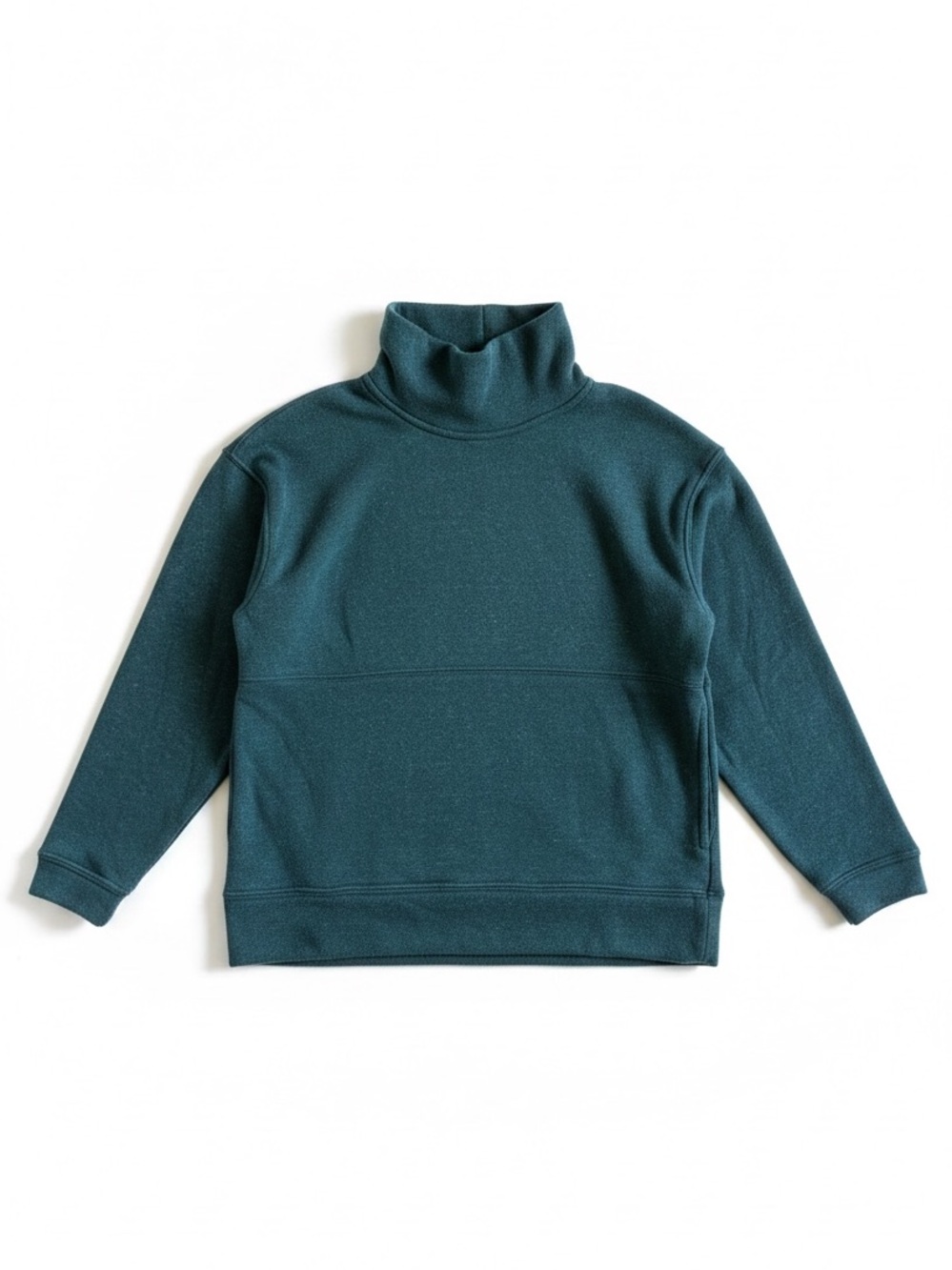 Merrell Fleece Lined Mock Neck Pullover Sweatshirt Teal Green Size Small